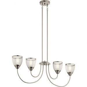 Voclain - 4 light Linear Chandelier - 20.25 inches tall by 6.75 inches wide