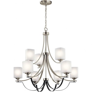 Tula - 9 Light 2-Tier Chandelier - 32 Inches Tall By 34 Inches Wide - 1216782