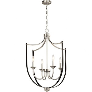 Tula - 4 Light Foyer Chandelier - 30 Inches Tall By 24 Inches Wide
