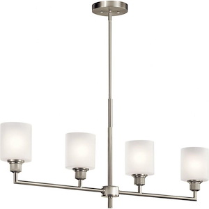 Lynn Haven - 4 Light Linear Chandelier - With Contemporary Inspirations - 16.5 Inches Tall By 4.75 Inches Wide