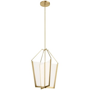 Calters - 60.5W 1 LED Foyer Pendant - with Contemporary inspirations - 28.5 inches tall by 21 inches wide