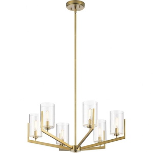Nye - 6 light Medium Chandelier - with Transitional Inspirations - 14.75 inches tall by 28 inches wide