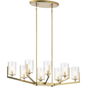 Nye - 8 light Oval Chandelier - with Transitional inspirations - 14.5 inches tall by 16.75 inches wide - 938673