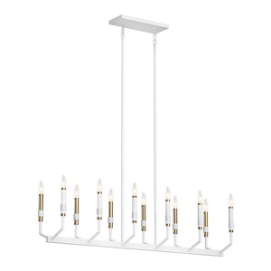 Armand - 12 Light Linear Chandelier In Contemporary Style-20 Inches Tall and 9.75 Inches Wide