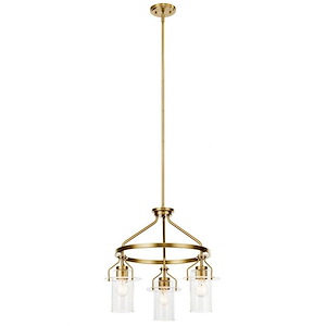 Everett - 3 Light Medium Chandelier In Vintage Industrial Style-19.5 Inches Tall and 22.75 Inches Wide - 1031872