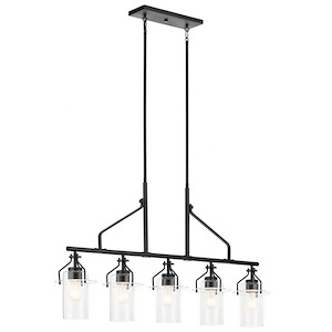 Everett - 5 Light Linear Chandelier In Vintage Industrial Style-23 Inches Tall and 6.5 Inches Wide - 1031873