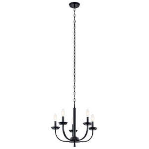 Kennewick - 5 Light Medium Chandelier In Traditional Style-17 Inches Tall and 18 Inches Wide
