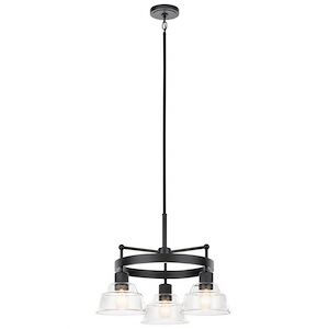 Eastmont - 3 Light Small Chandelier In Vintage Industrial Style-17.25 Inches Tall and 23.25 Inches Wide