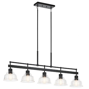 Eastmont - 5 Light Linear Chandelier In Vintage Industrial Style-19 Inches Tall and 8 Inches Wide - 1031887