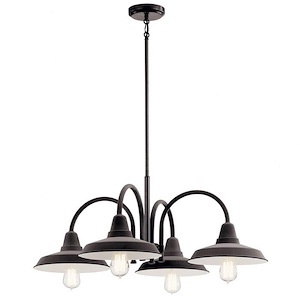 Marrus - 4 Light Small Chandelier In Vintage Industrial Style-12.5 Inches Tall and 31.5 Inches Wide - 1216545