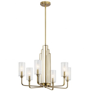 Kimrose - 6 Light Large Chandelier In Art Deco Style-20.75 Inches Tall and 27 Inches Wide - 1216783
