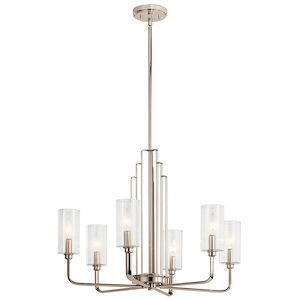 Kimrose - 6 Light Medium Chandelier In Art Deco Style-20.75 Inches Tall and 27 Inches Wide