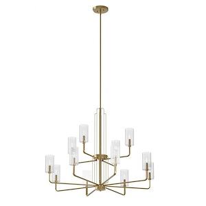 Kimrose - 12 Light 2-Tier Large Chandelier In Art Deco Style-40.5 Inches Wide