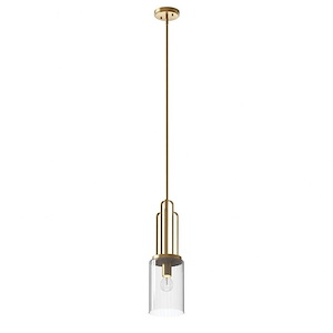 Kimrose - 1 Light Mini Pendant In Art Deco Style-22.5 Inches Tall and 7 Inches Wide - 1031896