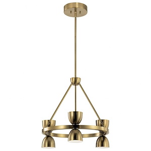 Baland - 6 LED Small Chandelier In Mid-Century Modern Style-20 Inches Tall and 22 Inches Wide