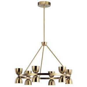 Baland - 12 LED Large Chandelier In Mid-Century Modern Style-23 Inches Tall and 31 Inches Wide - 1031899