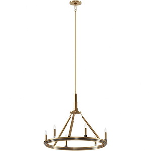 Emmala - 6 Light Medium Chandelier In Art Deco Style-24 Inches Tall and 26.75 Inches Wide - 1216677