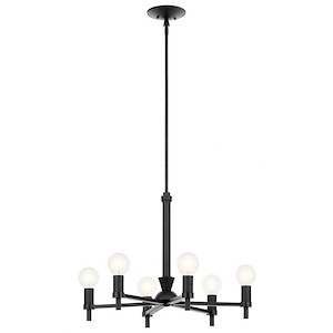 Torvee - 6 Light Medium Chandelier In Art Deco Style-19.5 Inches Tall and 25 Inches Wide