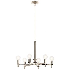 Torvee - 6 Light Medium Chandelier In Art Deco Style-19.5 Inches Tall and 25 Inches Wide - 1031903