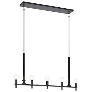 Torvee - 5 Light Linear Chandelier In Art Deco Style-21.25 Inches Tall and 2.75 Inches Wide - 1031904