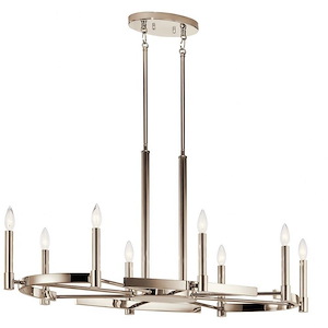 Tolani - 8 Light Oval Chandelier In Soft Contemporary Style-20 Inches Tall and 21.5 Inches Wide