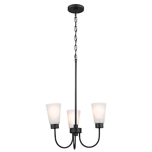 Erma - 3 Light Small Chandelier In Updated Traditional Style-18.5 Inches Tall - 1153212