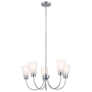 Erma - 5 Light Medium Chandelier In Updated Traditional Style-19.25 Inches Tall