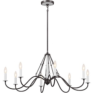 Freesia - 8 Light Large Chandelier In Homestead Style-17 Inches Tall and 38 Inches Wide - 1116941