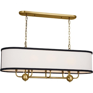 Heddle - 8 Light Double Linear Chandelier In Homestead Style-16 Inches Tall and 13 Inches Wide