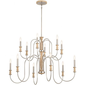 Karthe - 12 Light 2-Tier Chandelier In Homestead Style-29.75 Inches Tall and 42 Inches Wide - 1116956