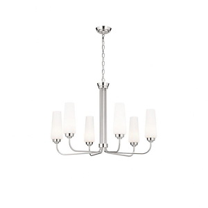 Truby - 6 Light Medium Chandelier In Art Deco Style-22 Inches Tall - 1148215
