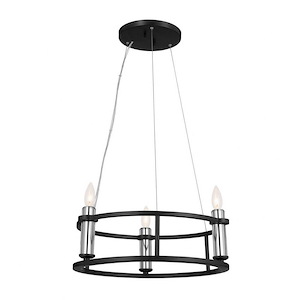 Rosalind - 3 Light Chandelier In Traditional Style-6.5 Inches Tall and 19.5 Inches Wide
