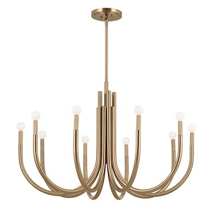 Odensa - 10 Light Chandelier-27.25 Inches Tall and 40.25 Inches Wide