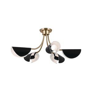 Arcus - 5 Light Chandelier-12.5 Inches Tall and 29.25 Inches Wide