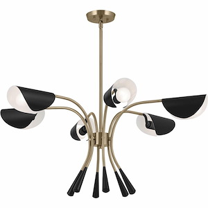 Arcus - 6 Light Chandelier-17 Inches Tall and 39.25 Inches Wide