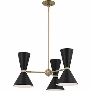Phix - 6 Light Chandelier-13.5 Inches Tall and 30.75 Inches Wide