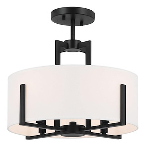 Malen - 4 Light Semi-Flush Mount-14.25 Inches Tall and 15.5 Inches Wide