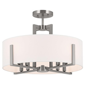Malen - 8 Light Semi-Flush Mount-14.5 Inches Tall and 20 Inches Wide