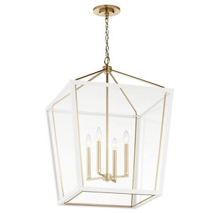 Delvin - 4 Light Pendant In Traditional Style-31.75 Inches Tall and 22.25 Inches Wide