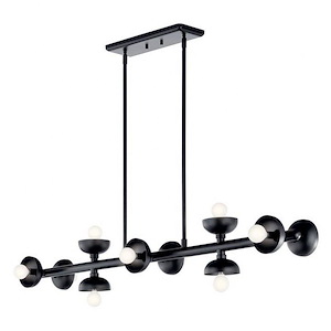 Palta - 10 Light Linear Chandelier In Modern Style-6.5 Inches Tall and 6.5 Inches Wide