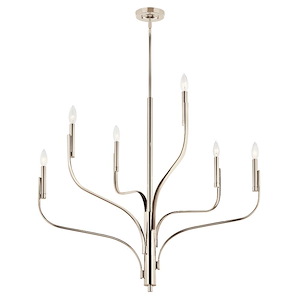 Livadia - 6 Light Chandelier-33 Inches Tall and 36.25 Inches Wide - 1335290