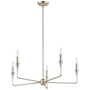 Alvaro - 5 Light Chandelier-19.25 Inches Tall and 30.25 Inches Wide