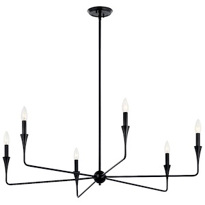 Alvaro - 6 Light Chandelier-19.25 Inches Tall and 40.25 Inches Wide
