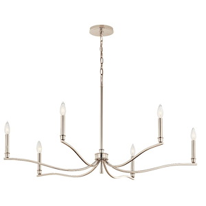 Malene - 6 Light Chandelier-22.25 Inches Tall and 42 Inches Wide
