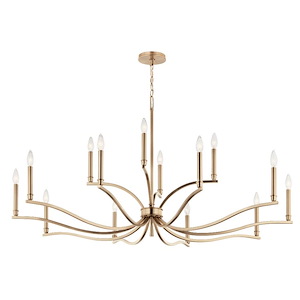 Malene - 14 Light Chandelier-27.25 Inches Tall and 52.75 Inches Wide