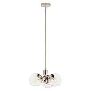 Silvarious - 3 Light Chandelier-9.5 Inches Tall and 16.5 Inches Wide