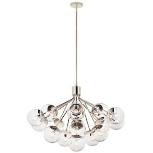 Silvarious - 16 Light Chandelier-26 Inches Tall and 38 Inches Wide