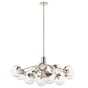 Silvarious - 12 Light Chandelier-17.75 Inches Tall and 26.75 Inches Wide