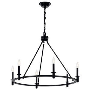 Carrick - 6 Light Chandelier-23.75 Inches Tall and 32.25 Inches Wide