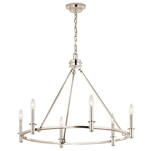 Carrick - 6 Light Chandelier-23.75 Inches Tall and 32.25 Inches Wide - 1335310